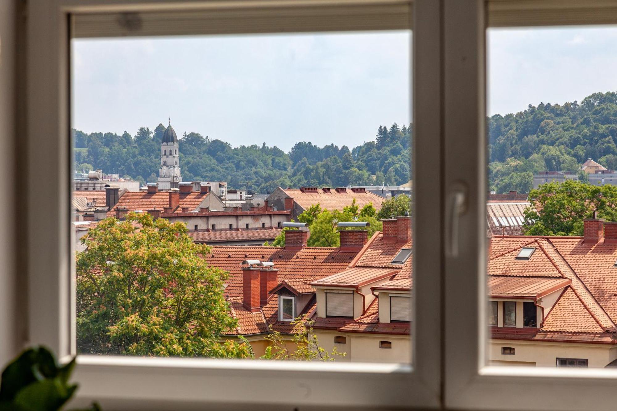 Luxe Penthouse With A Castle View 류블랴나 외부 사진
